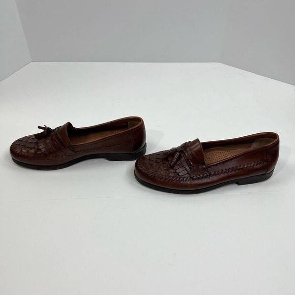Giorgio Brutini Brown Leather Tassel Slip On Loafers Mens Size 10 D - Picture 5 of 13